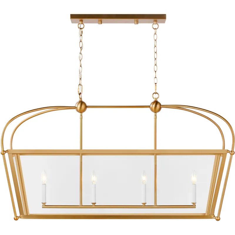 C&M by Chapman & Myers Charleston 4 Light 17.5 inch Satin Brass Pendant Ceiling Light
