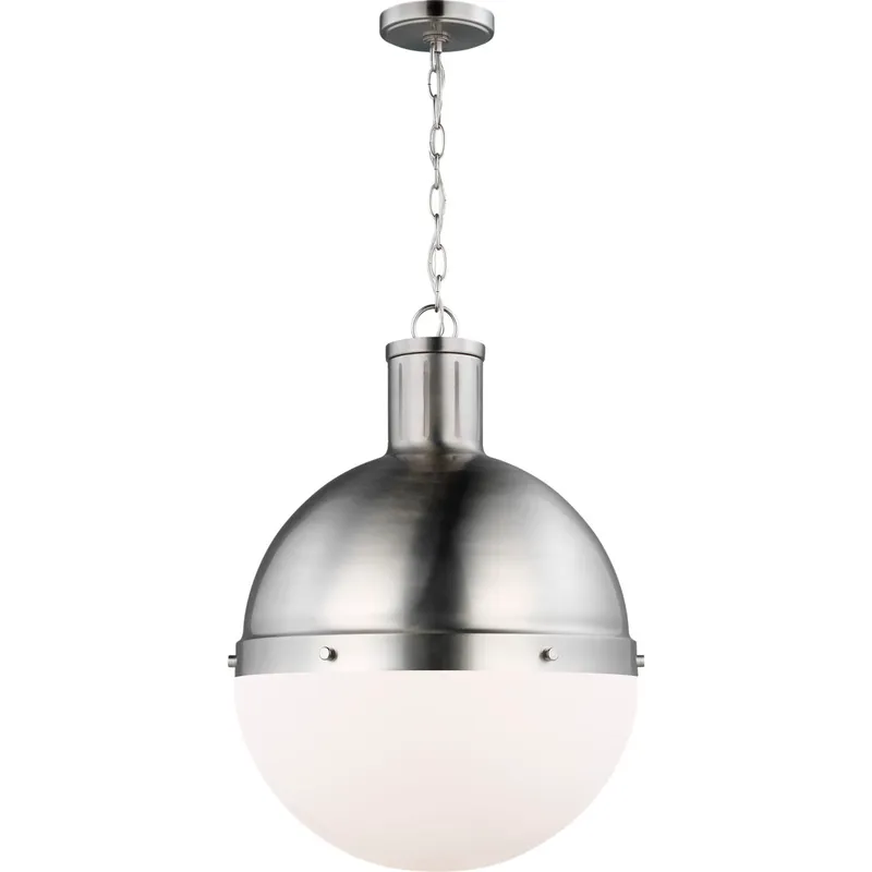 TOB by Thomas O'Brien Hanks LED 16 inch Brushed Nickel Pendant Ceiling Light