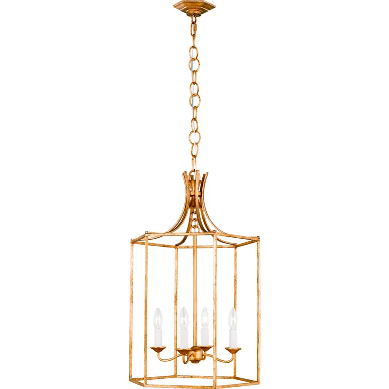 AH by Alexa Hampton Bantry House 4 Light 17 inch Antique Gild Lantern Pendant Ceiling Light