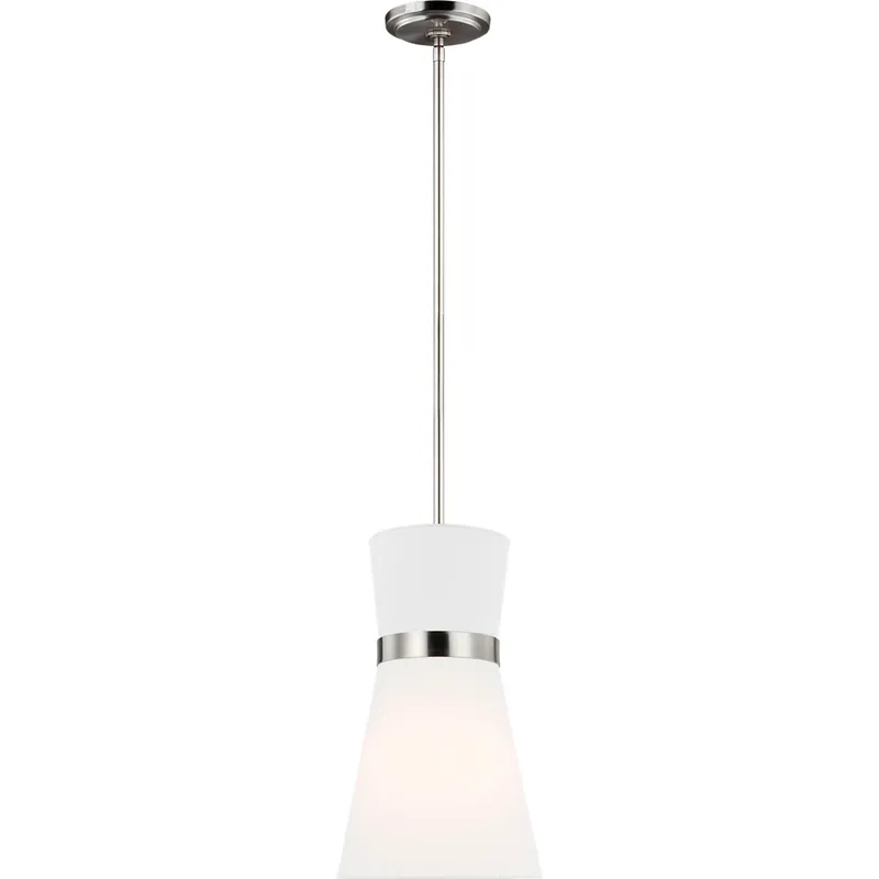 Clark 1 Light 9.75 inch Brushed Nickel Pendant Ceiling Light