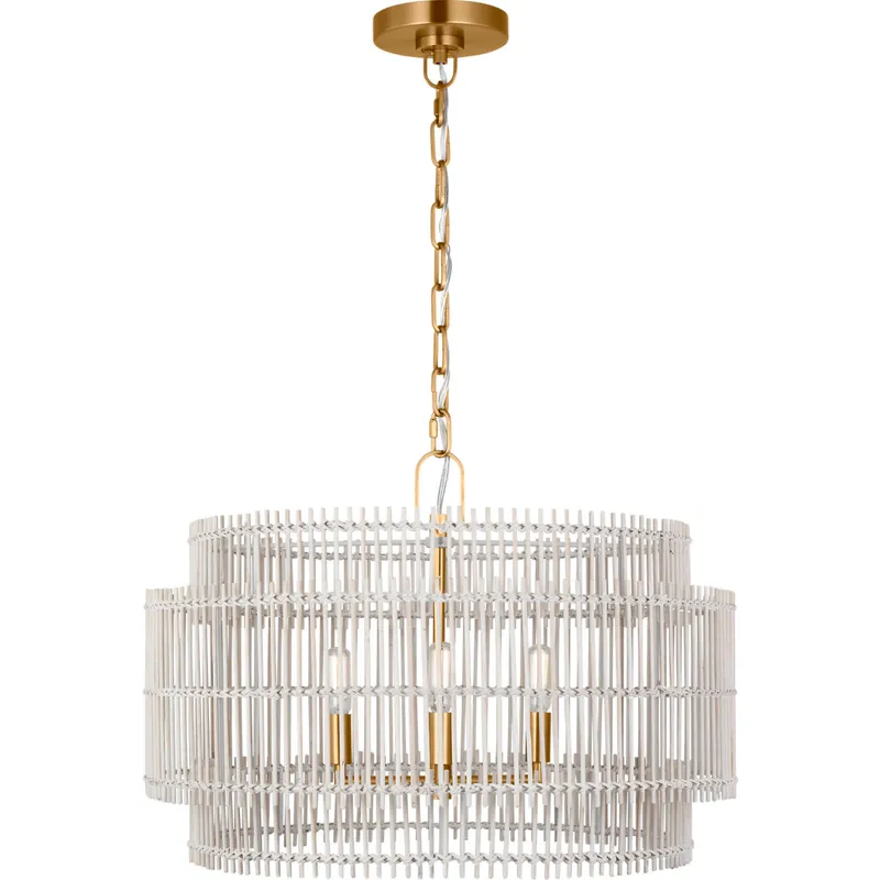ED Ellen DeGeneres Elio 4 Light 23 inch Burnished Brass Hanging Shade Ceiling Light