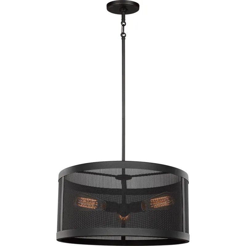 Gereon 3 Light 19 inch Black Pendant Ceiling Light