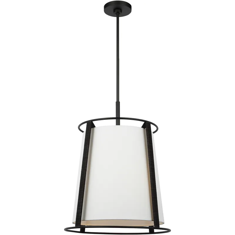 Drew & Jonathan Cortes 2 Light 18 inch Midnight Black Hanging Shade Ceiling Light, Large