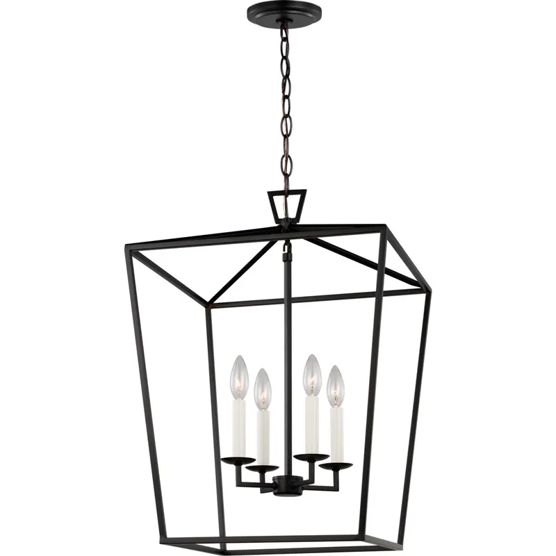 C&M by Chapman & Myers Dianna 4 Light 17 inch Midnight Black Pendant Ceiling Light