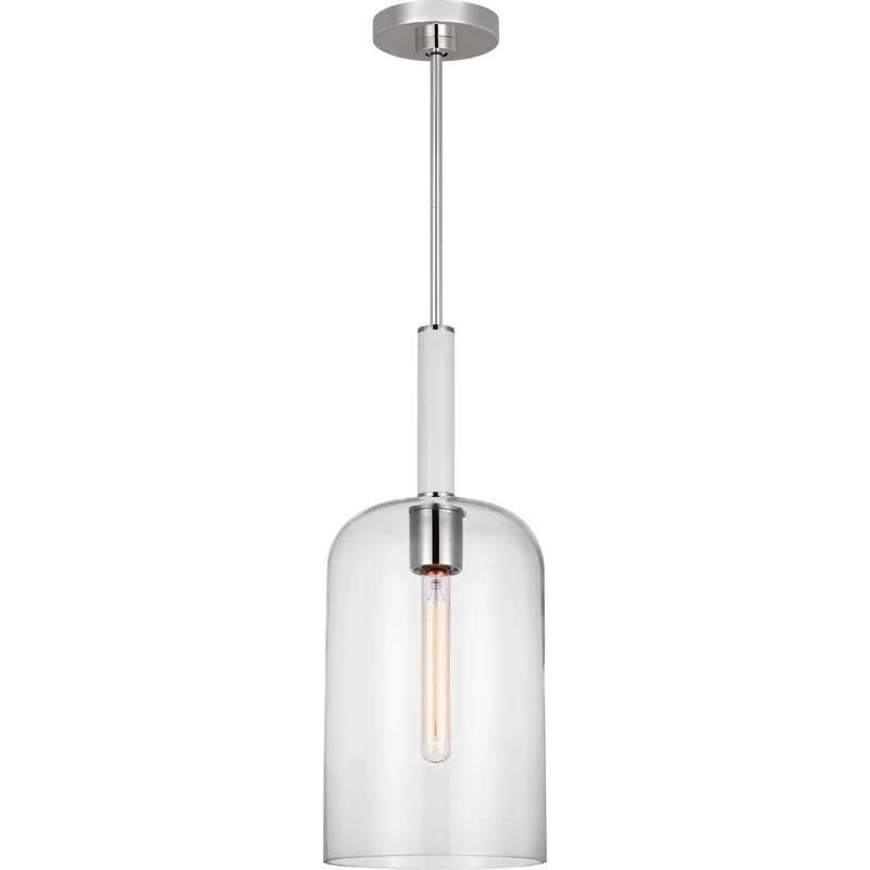 kate spade new york Monroe 1 Light 8.75 inch Polished Nickel Pendant Ceiling Light in Polished Nickel / Gloss White