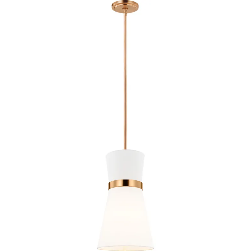 Clark 1 Light 9.75 inch Satin Brass Pendant Ceiling Light