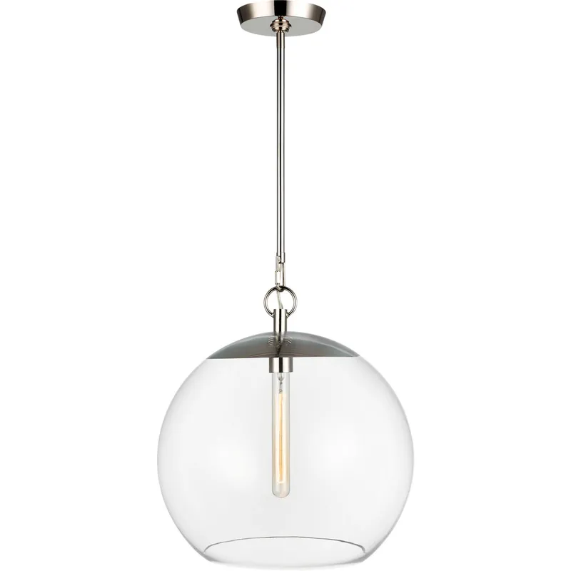 C&M by Chapman & Myers Atlantic 1 Light 16 inch Polished Nickel Pendant Ceiling Light