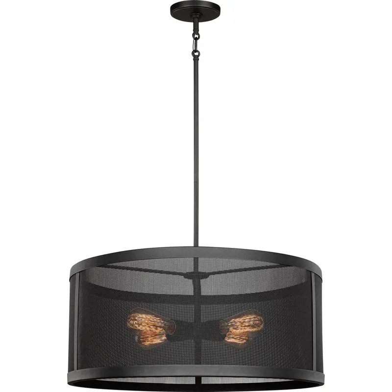 Gereon 4 Light 24 inch Black Pendant Ceiling Light