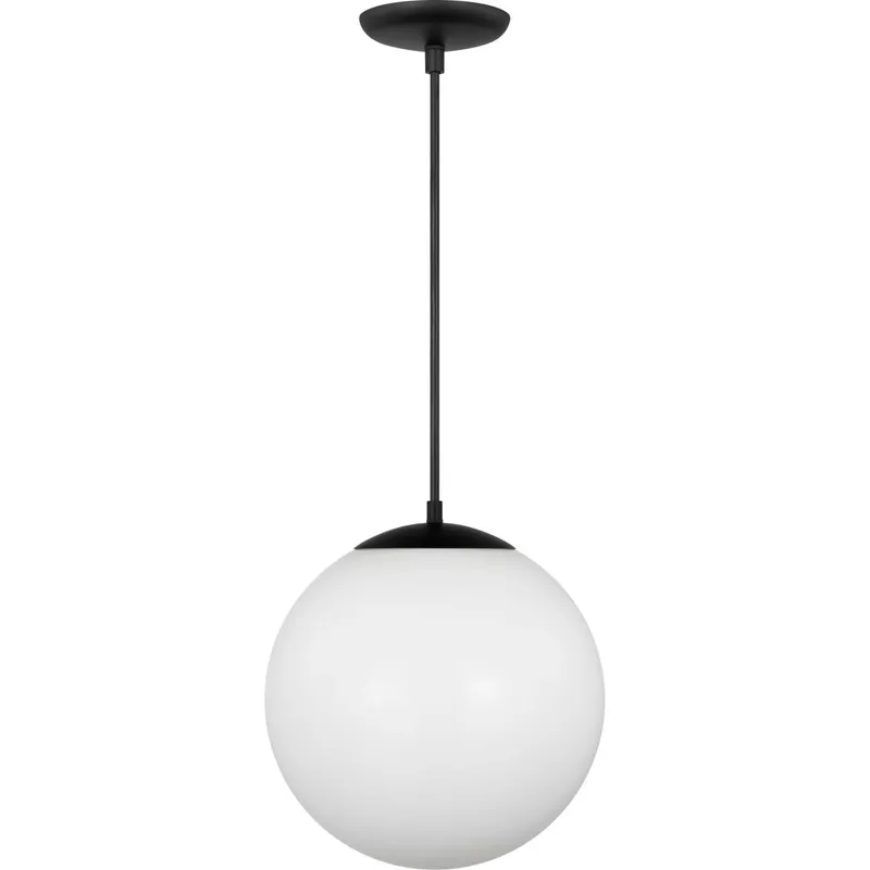 Leo - Hanging Globe 1 Light 14 inch Midnight Black Pendant Ceiling Light