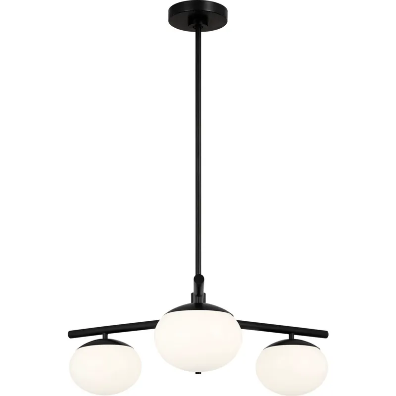 ED Ellen DeGeneres Lune 3 Light 27.38 inch Aged Iron Semi-Flush Mount Ceiling Light