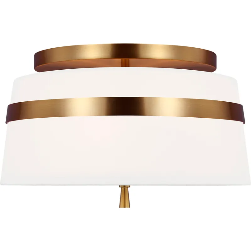 AH by Alexa Hampton Cordtlandt 3 Light 14 inch Burnished Brass Semi-Flush Mount Ceiling Light