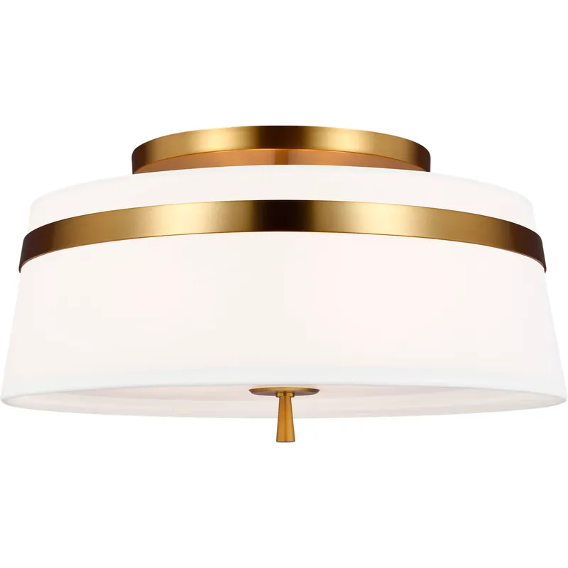 AH by Alexa Hampton Cordtlandt 3 Light 19 inch Burnished Brass Semi-Flush Mount Ceiling Light