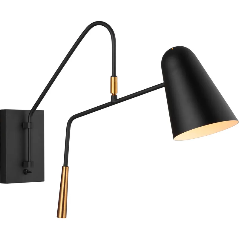 ED Ellen DeGeneres Simon 1 Light 5.38 inch Midnight Black Wall Sconce Wall Light