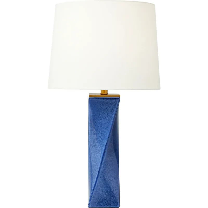 C&M by Chapman & Myers Lagos 28.38 inch 9 watt Frosted Blue Table Lamp Portable Light