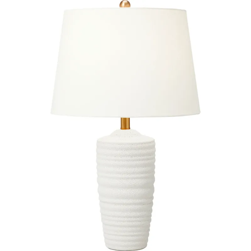 C&M by Chapman & Myers Waveland 28 inch 9 watt Porous White Table Lamp Portable Light