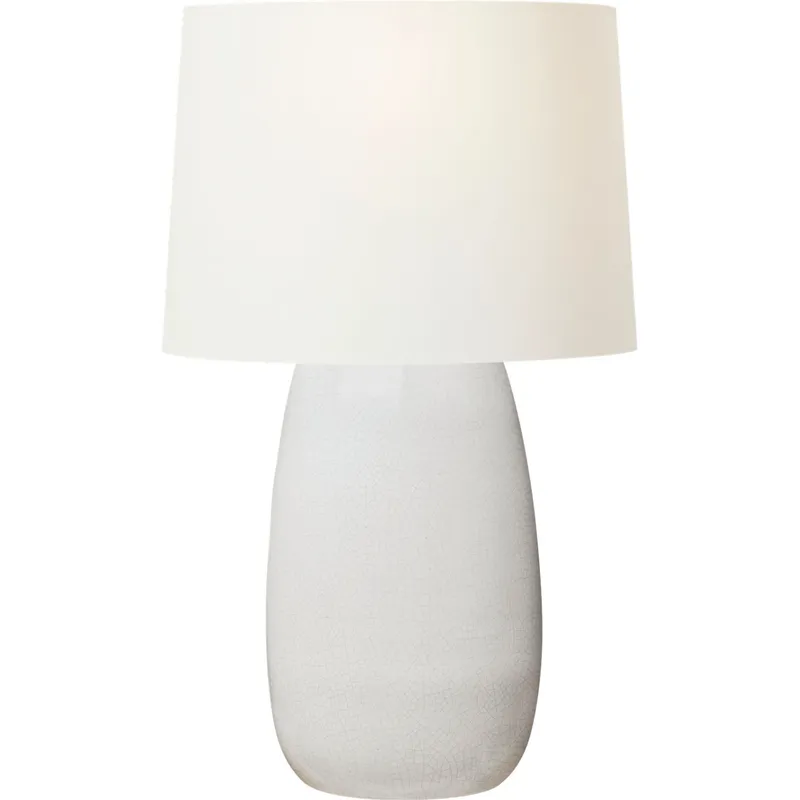 Barbara Barry Roma 30 inch 9 watt White Crackle Table Lamp Portable Light