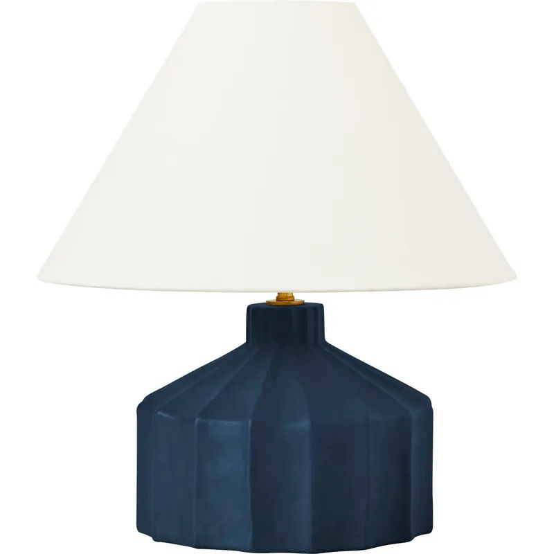 Kelly by Kelly Wearstler Veneto 16.5 inch 9 watt Matte Medium Blue Wash Table Lamp Portable Light
