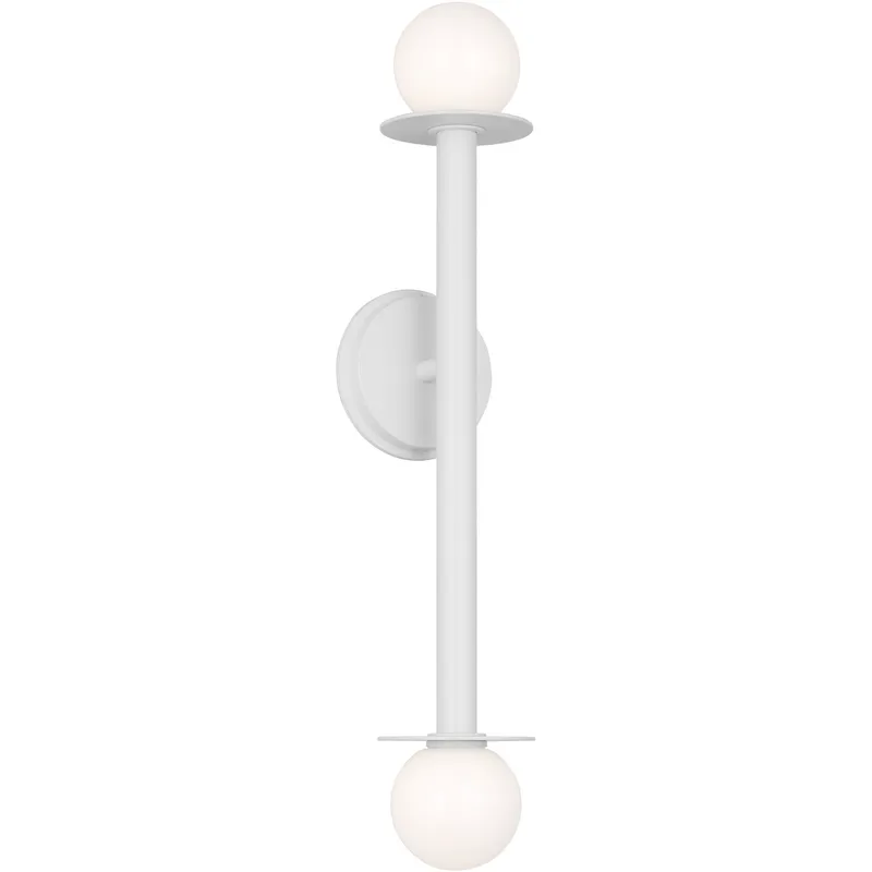 Kelly by Kelly Wearstler Nodes 2 Light 4.75 inch Matte White Sconce Wall Light