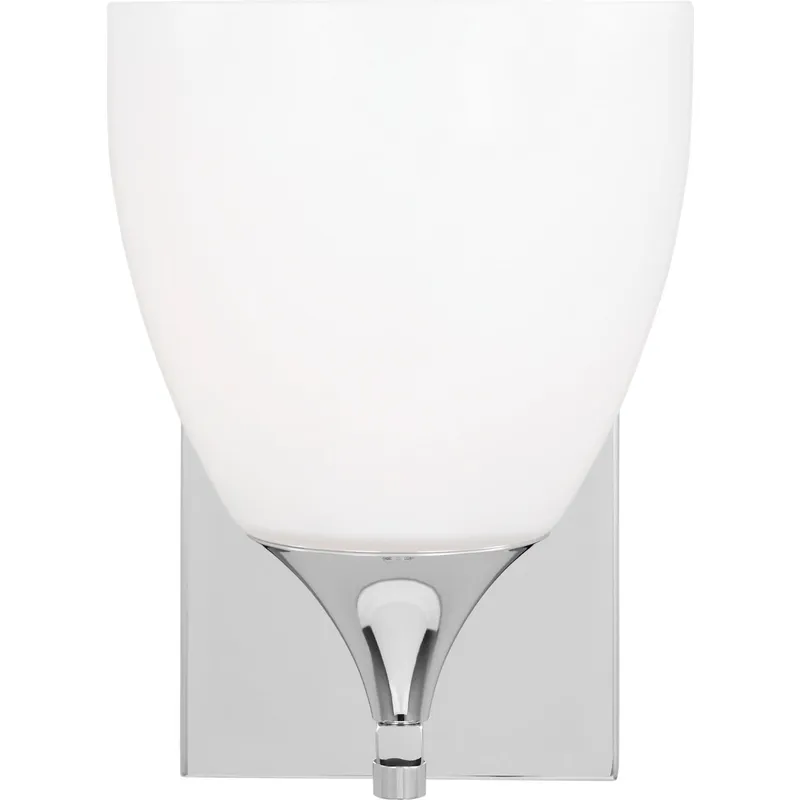 Drew & Jonathan Toffino 1 Light 6 inch Chrome Sconce Wall Light in Milk Glass