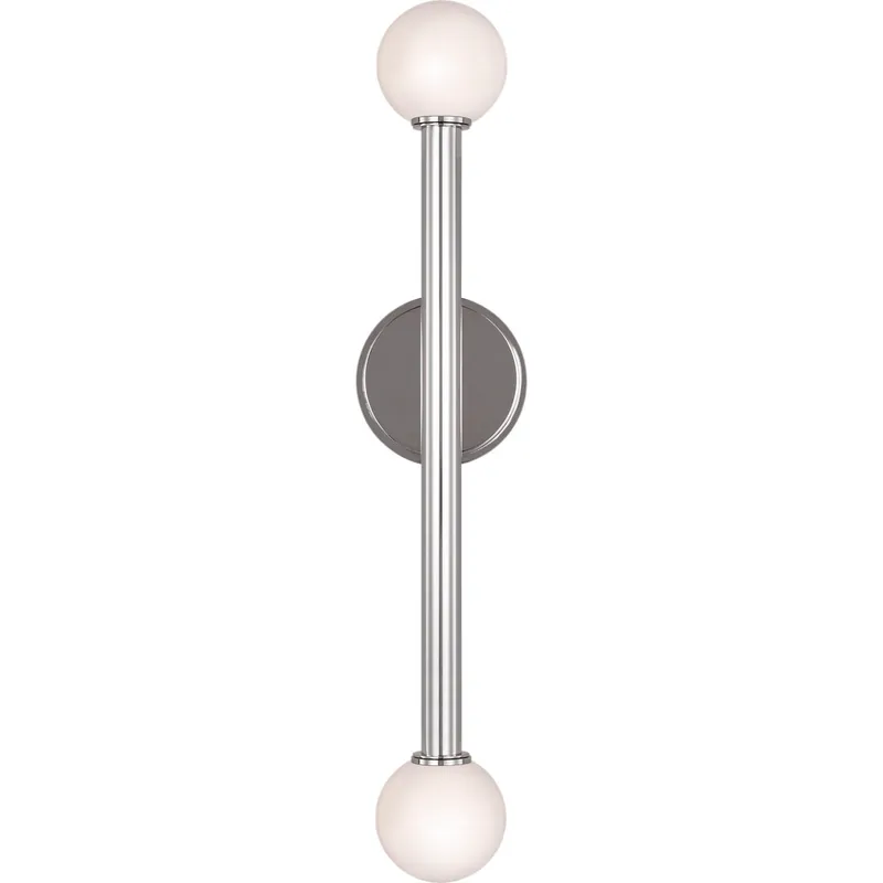 Kelly by Kelly Wearstler Nodes 2 Light 4.75 inch Polished Nickel Sconce Wall Light