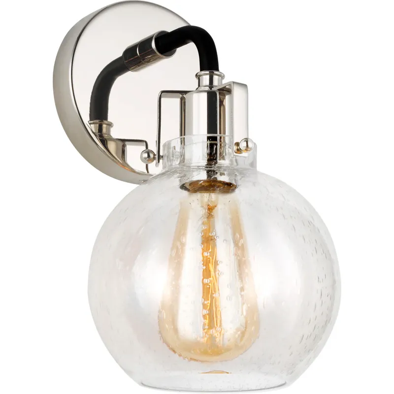 Sean Lavin Clara 1 Light 6.25 inch Polished Nickel/Textured Black Wall Sconce Wall Light in Polished Nickel / Textured Black
