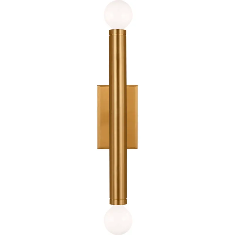 TOB by Thomas O'Brien Beckham Modern 2 Light 2.75 inch Burnished Brass ADA Wall Sconce Wall Light