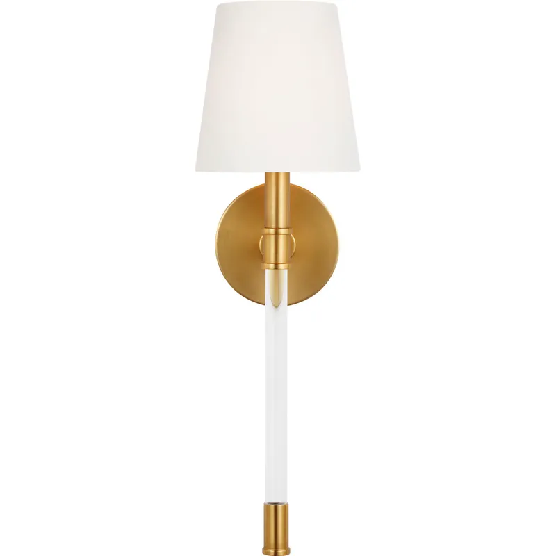 C&M by Chapman & Myers Hanover 1 Light 5 inch Burnished Brass Sconce Wall Light
