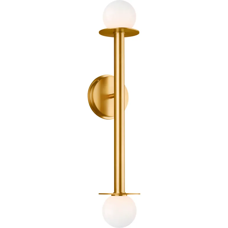 Kelly by Kelly Wearstler Nodes 2 Light 4.75 inch Burnished Brass Wall Sconce Wall Light