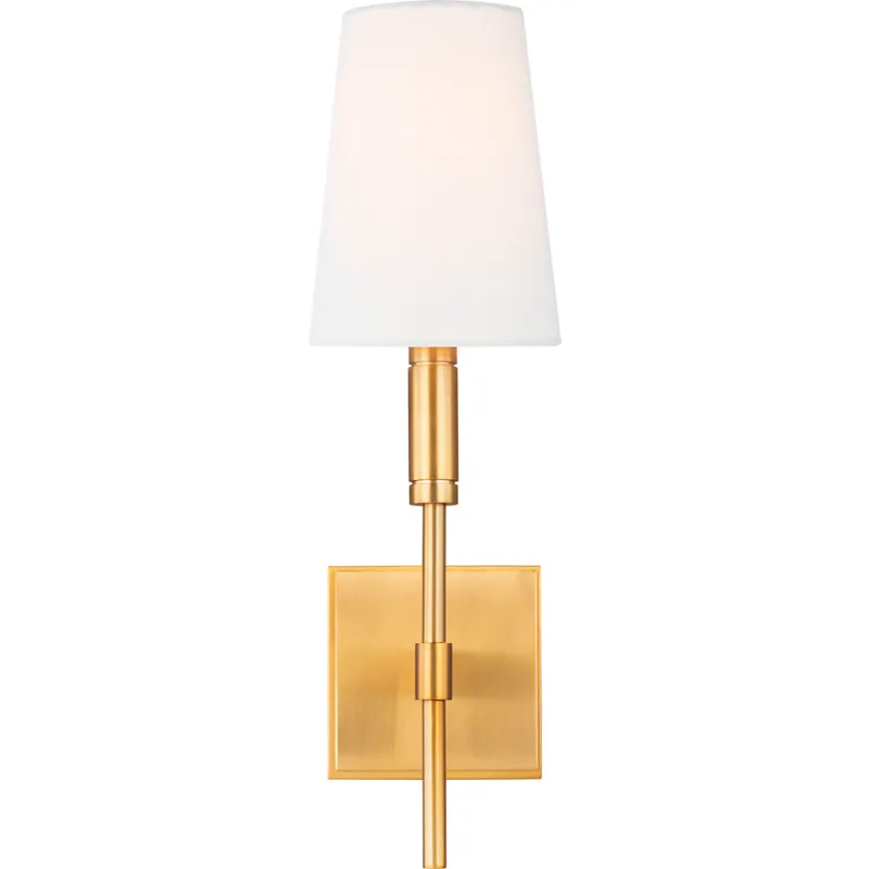 TOB by Thomas O'Brien Beckham Classic 1 Light 5 inch Burnished Brass Wall Sconce Wall Light