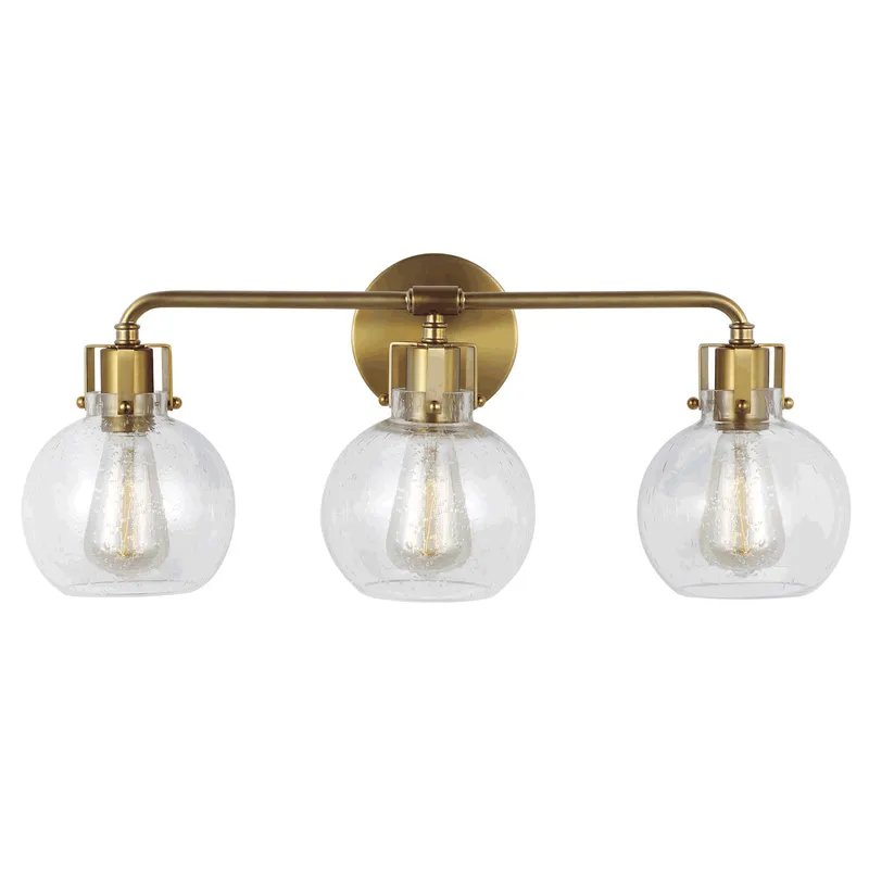 Clara Brass Bathroom Vanity Light — Bath Bar & Vanity Wall