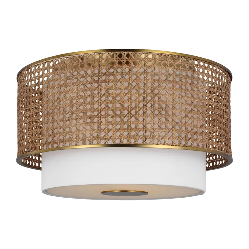 Sawyer Rattan Ceiling Light — Ceiling Flush Mount