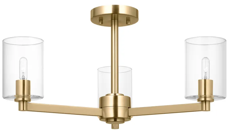 Fullton Glass Semi Flush Ceiling Light — Ceiling Semi Flush