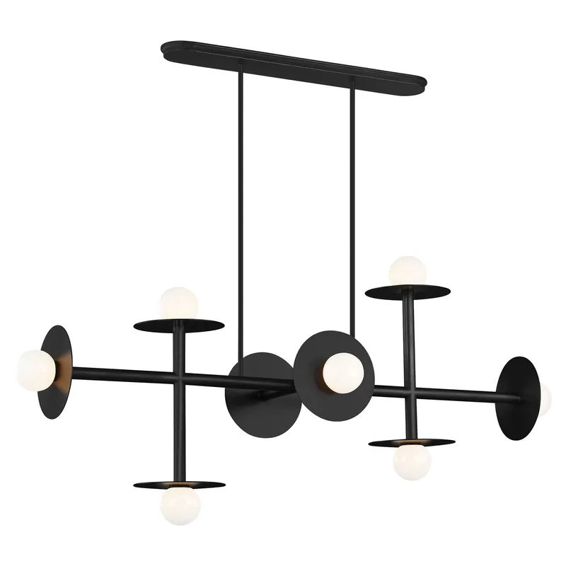 Nodes 8 Light Linear Chandelier — Chandeliers
