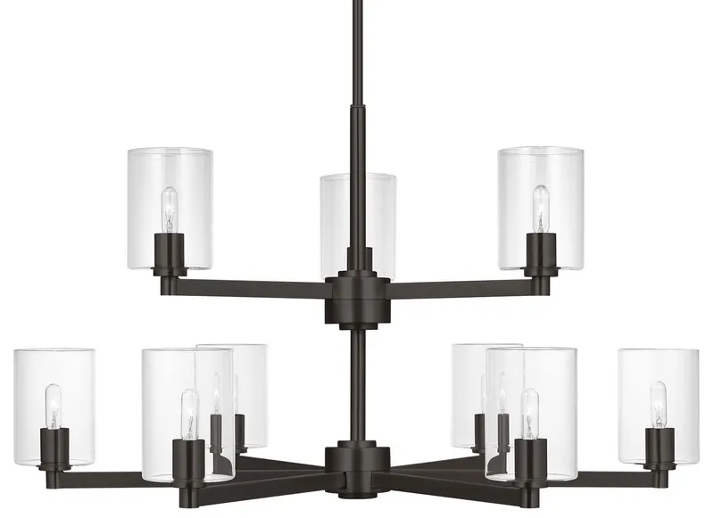 Fullton Glass Tier Chandelier — Chandeliers