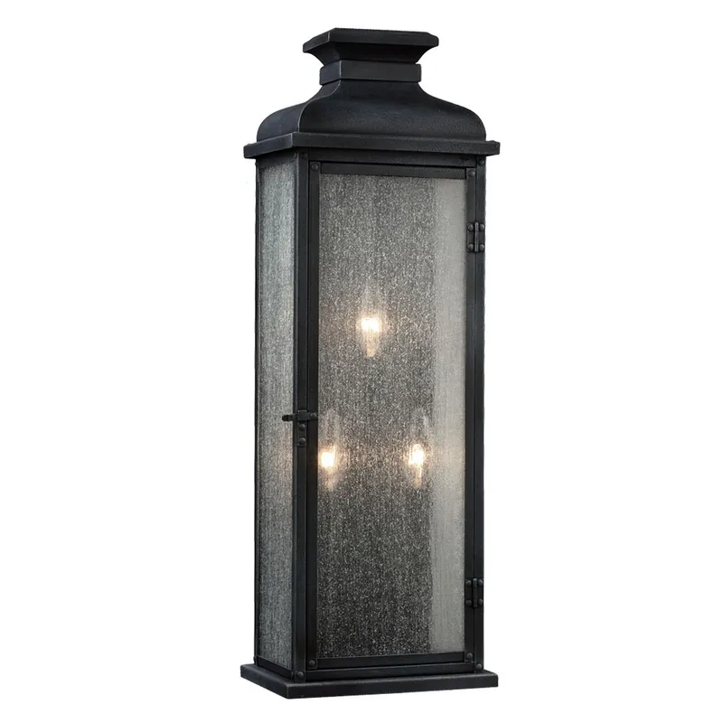 Pediment 3 Light Outdoor Wall Light — Outdoor Wall Lighting