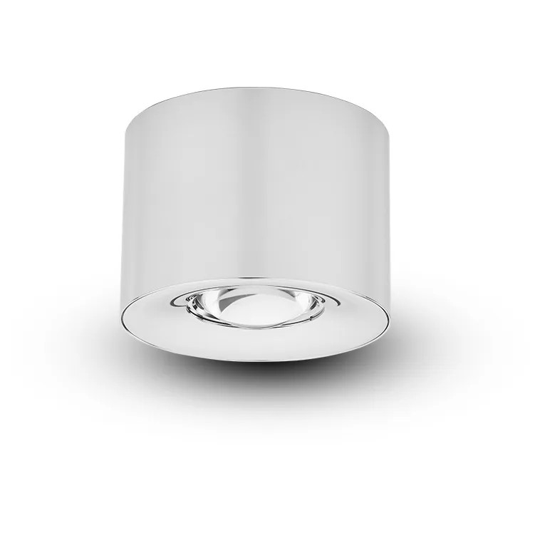 NODE Series Chrome Surface Mounted Downlight Ceiling Light in Polished Chrome