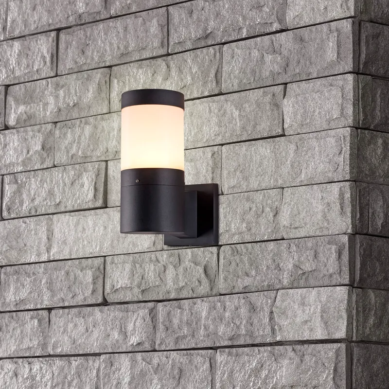 Modern 10.5 inch Matte Black Outdoor Wall Sconce