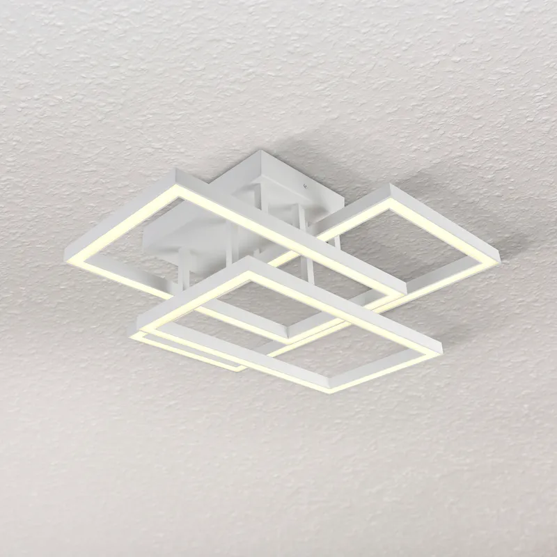 Radium 27.5 inch White Semi-Flush Ceiling Light