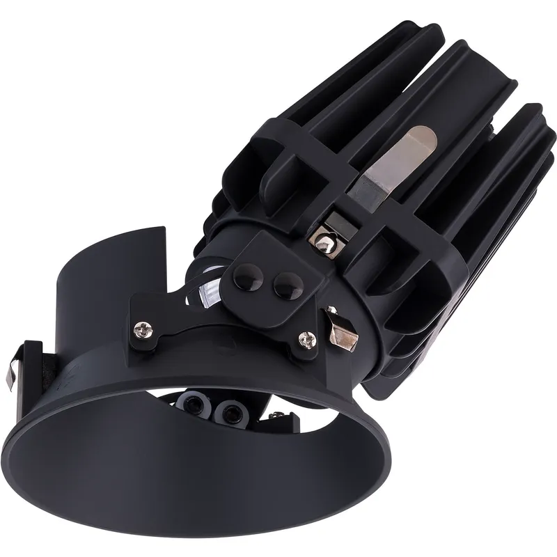 FQ Integrated LED Black Recessed Trim in 1800-3000K, 4" LED