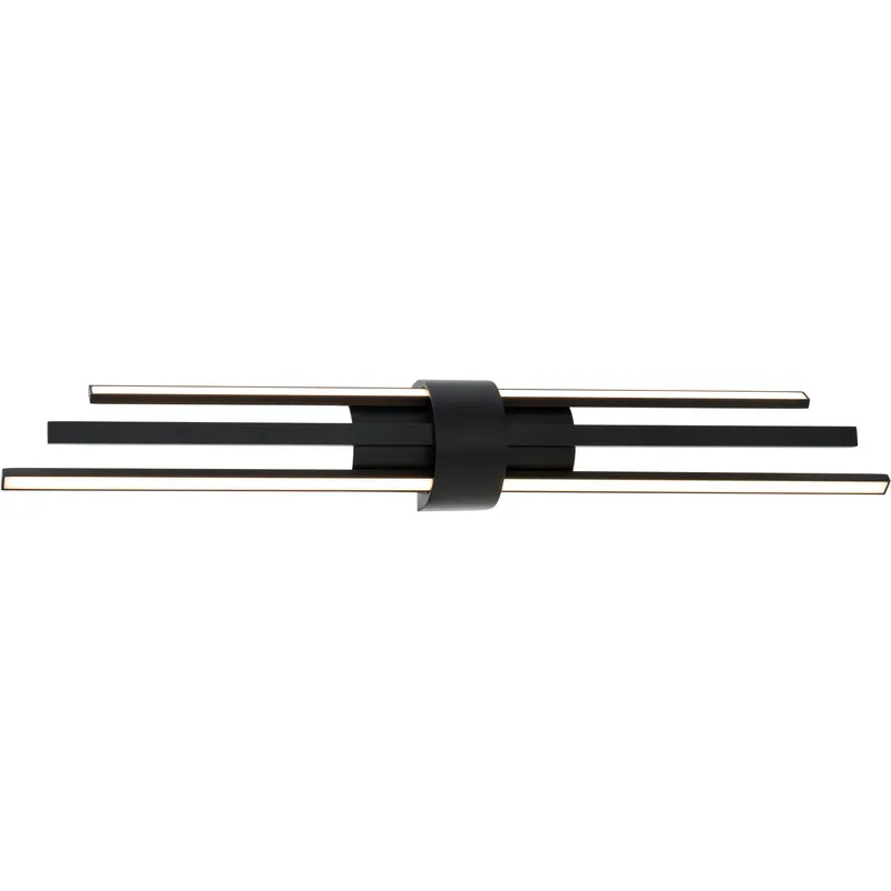 Melody LED 32 inch Black Bath Vanity & Wall Light, dweLED