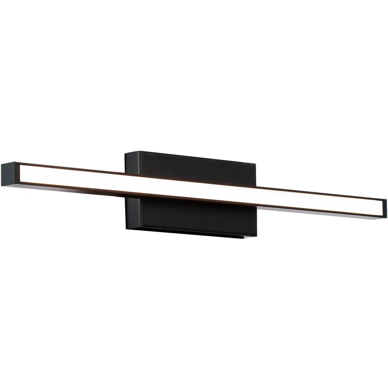 Parallax LED 18 inch Black Bath Vanity & Wall Light, dweLED