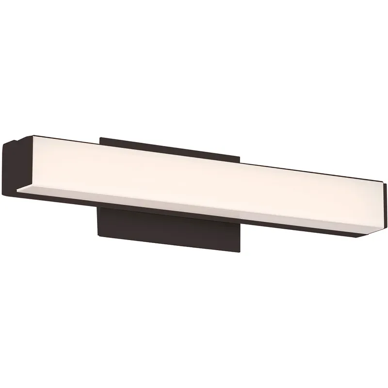 Brink LED 12.56 inch Black Bath Vanity & Wall Light in 3500K, dweLED