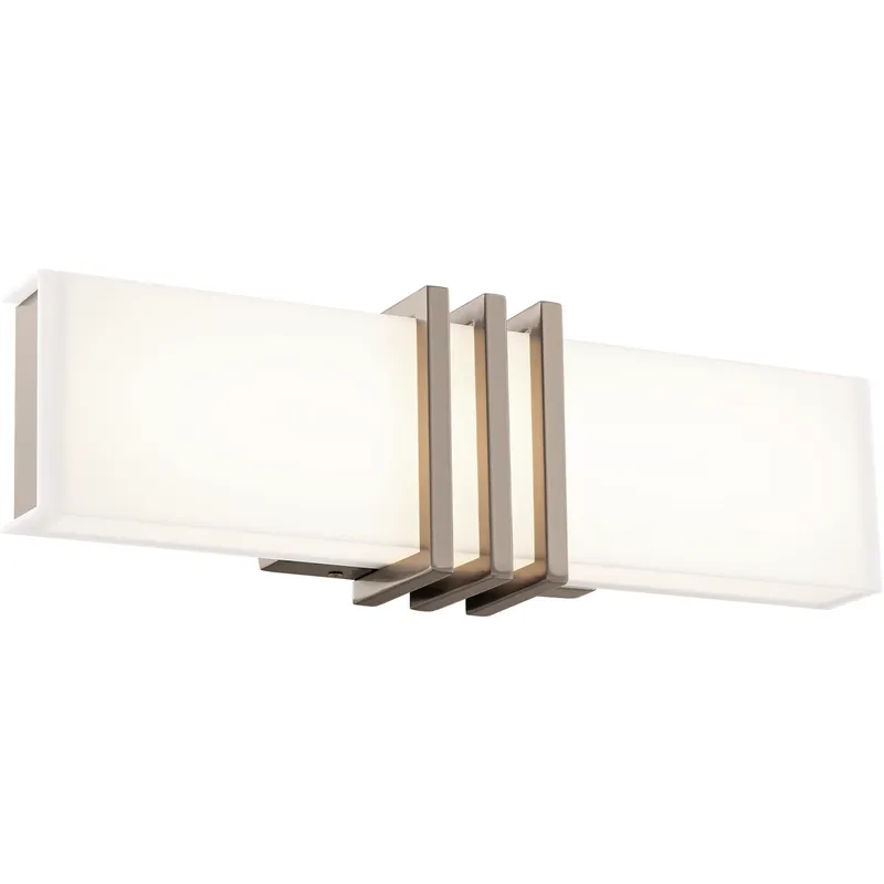 Minibar LED 18 inch Brushed Nickel Bath Vanity & Wall Light, dweLED