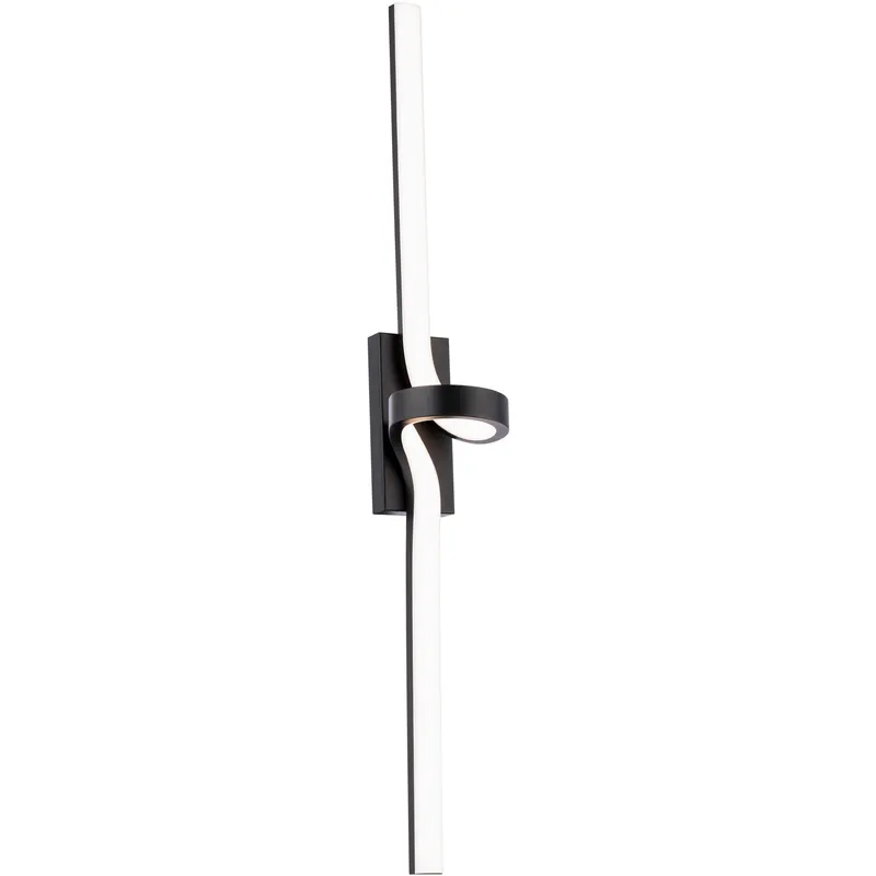 Loophole LED 5.5 inch Black Bath Vanity & Wall Light in 2700K, dweLED