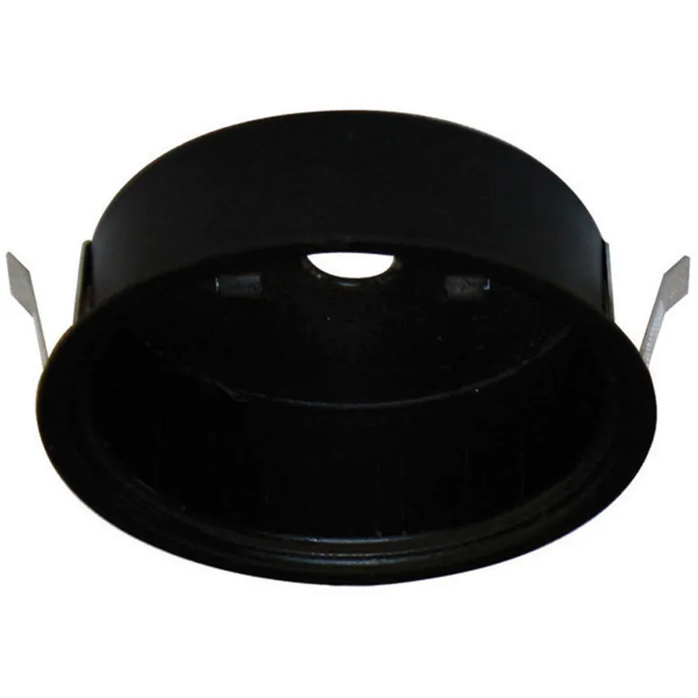 LED Button Light 2.63 inch Black Puck Light