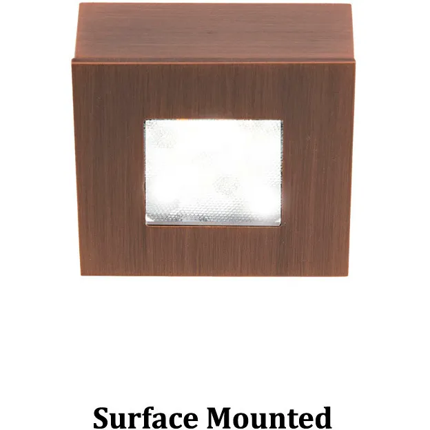 LED Button Light 24 LED 2.25 inch Copper Bronze Puck Light in 2700K