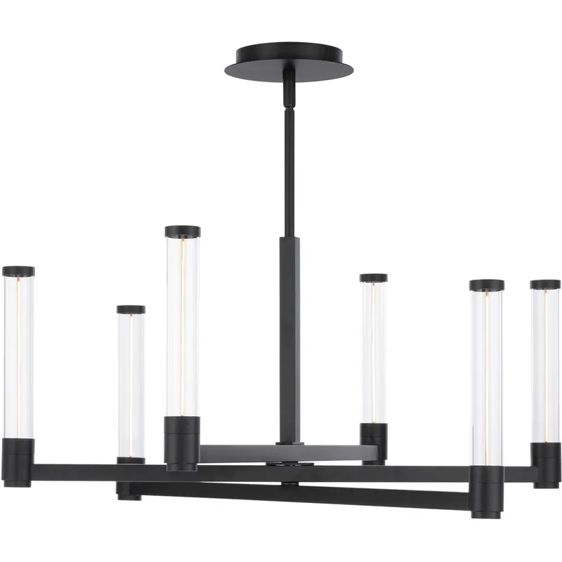 Jedi LED 27 inch Black Chandelier Ceiling Light, dweLED