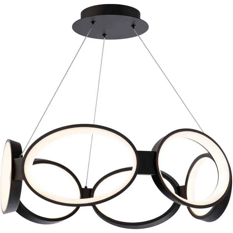 Solitaire LED 26.63 inch Black Chandelier Ceiling Light, dweLED
