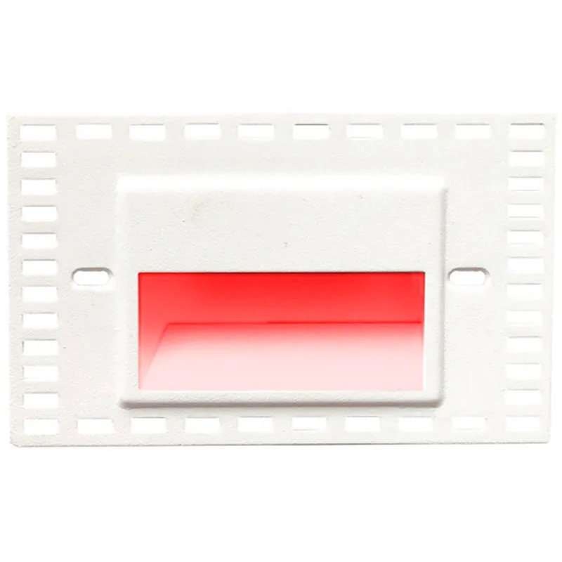 WAC 120V Invisible Trim Step Light LED 1.75 inch White ADA Step and Wall Light in Red, WAC Lighting