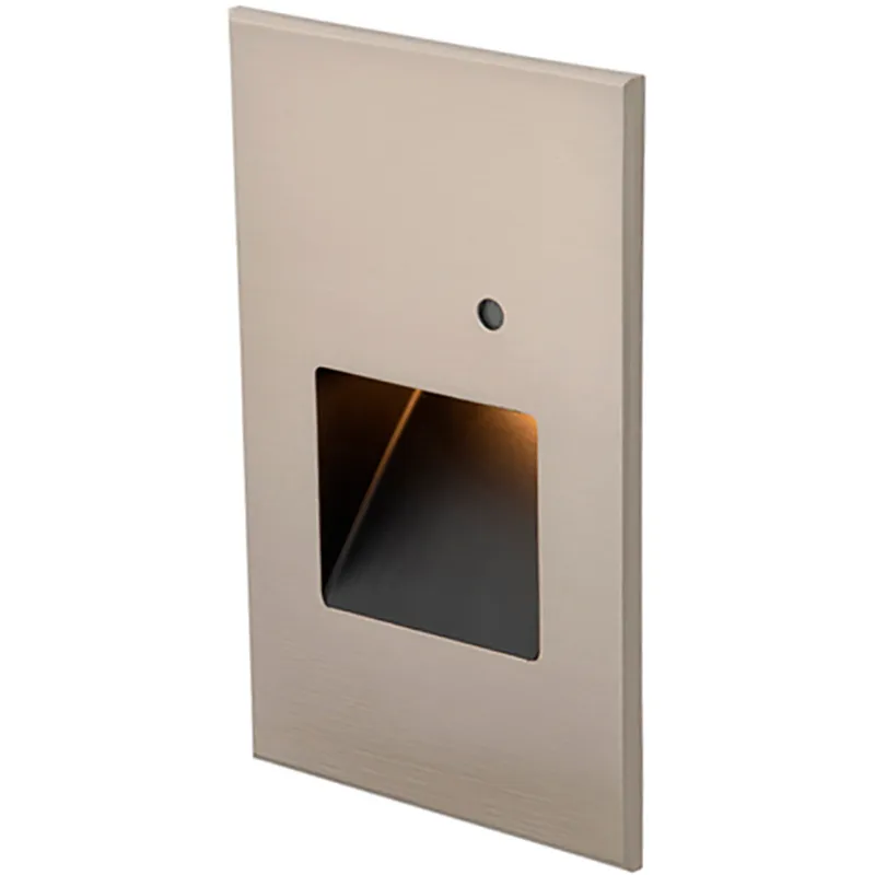WAC 120V Step Light LED 1.5 inch Brushed Nickel ADA Step and Wall Light in 3000K Warm White LED, WAC Lighting